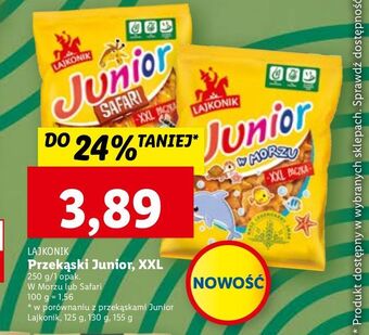 Lidl Krakersy lajkonik junior safari oferta