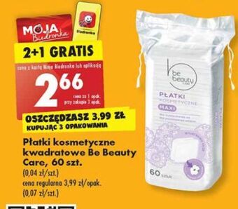 Biedronka Płatki kosmetyczne maxi kwadratowe be beauty care oferta