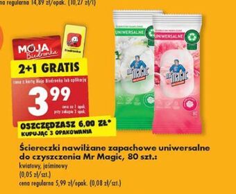 Biedronka Chusteczki do czyszczenia kwiatowe mr magic oferta