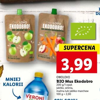 Lidl Mus wiśniowy ekodobro owolovo oferta