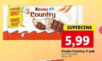 Lidl Baton kinder country oferta