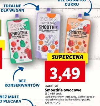 Lidl Smoothie jabłko-marchew-truskawka owolovo oferta
