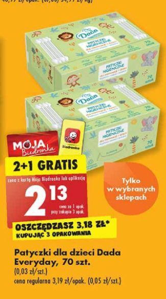 Biedronka Patyczki dla niemowląt dada oferta