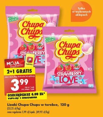 Biedronka Lizaki strawberry love chupa chups oferta
