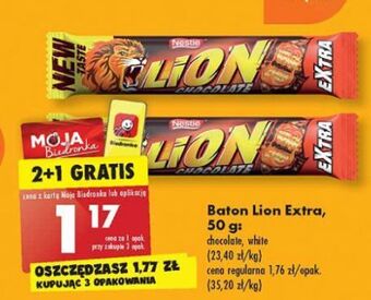 Biedronka Baton white lion white xl oferta