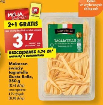 Biedronka Makaron tagliatelle gustobello oferta