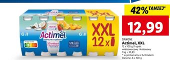 Lidl Jogurt kokos + jogurt wieloowococowy danone actimel oferta