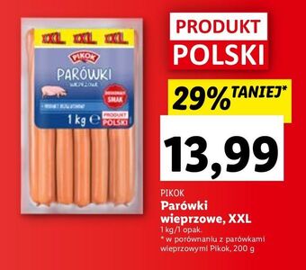Lidl Parówki wieprzowe pikok oferta
