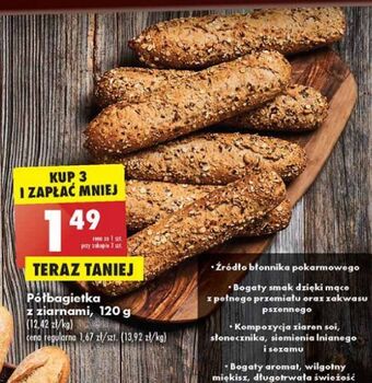 Biedronka Półbagietka z ziarnami oferta