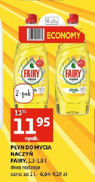 Auchan Płyn do mycia naczyń citrus fairy extra+ oferta
