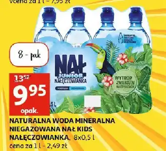 Auchan Woda niegazowana nałęczowianka junior oferta