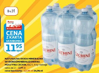 Auchan Woda wysokozmineralizowana muszyna cechini oferta