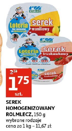 Auchan Serek truskawka rolmlecz oferta