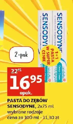 Auchan Pasta do zębów sensodyne deep clean oferta