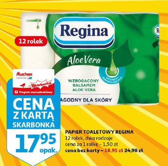 Auchan Papier toaletowy aloe vera regina oferta