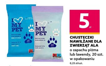 Dealz Chusteczki dla zwierząt lavender i love my pet oferta