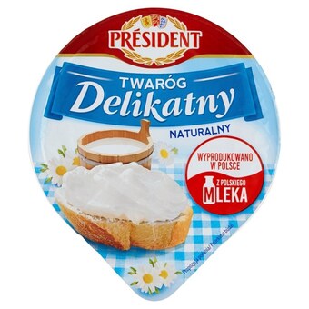 Społem Président twaróg delikatny naturalny 150 g oferta