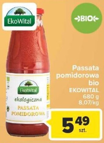 Carrefour Ekowital Passata pomidorowa bio 680 g oferta