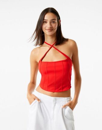 Bershka Top w gorsetowym stylu oferta