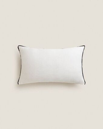 ZARA HOME Poszewka na poduszkę dekoracyjną z kontrastową lamówką oferta