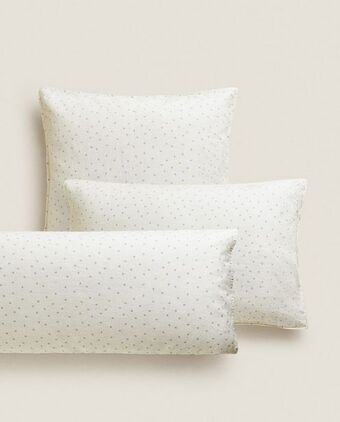 ZARA HOME Lniana poszewka na poduszkę w liście oferta