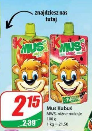 Dino Mus jabłko-banan kubuś 100% oferta