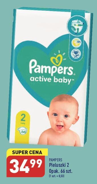 ALDI Pieluszki dla dzieci 2 pampers active baby oferta