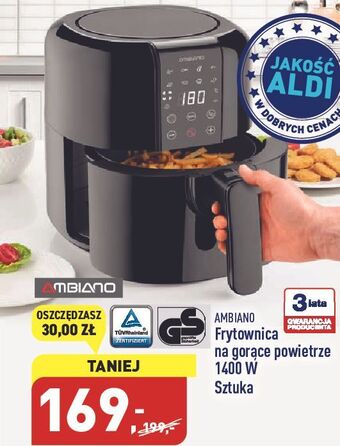 ALDI Frytkownica na gorące powietrze 1400w ambiano oferta