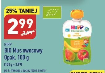 ALDI Mus owocowy jabłko-gruszki-banan hipp bio oferta