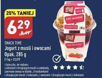 ALDI Jogurt z czerwonymi owocami w kisielu snack time oferta