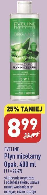 ALDI Płyn micelarny nawilżający z aloesem eveline organic oferta
