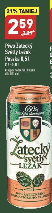 ALDI Piwo zatecky svetly lezak oferta