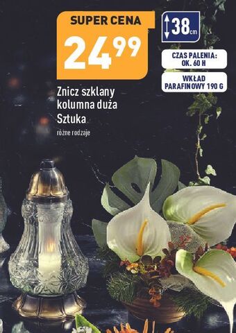 ALDI Znicz szklany kolumna oferta