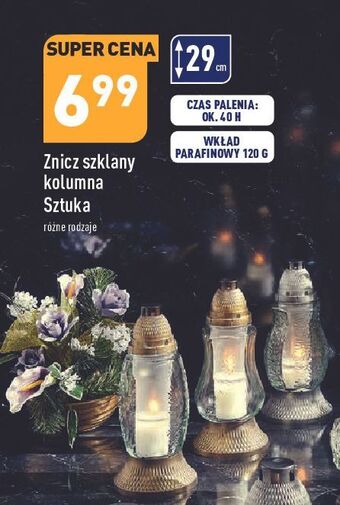 ALDI Znicz szklany kolumna oferta