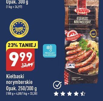 ALDI Kiełbaski norymberskie klasyczne howe oferta