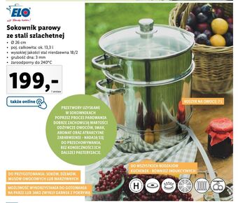Sokownik parowy ze stali szlachetnej 13.3 l elo-pol