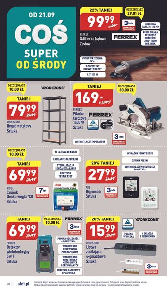 ALDI Szlifierka kątowa 1200w ferrex oferta