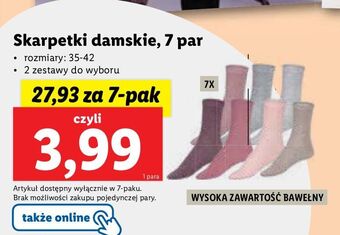 Lidl Skarpety damskie 35-42 esmara oferta