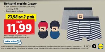 Lidl Bokserki męskie livergy oferta
