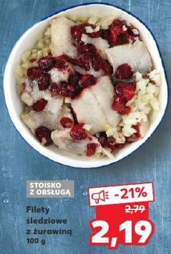 Kaufland Filety śledziowe z żurawiną 100 g oferta