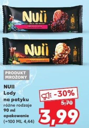 Kaufland Nuii Lody na patyku 90 ml opakowanie oferta