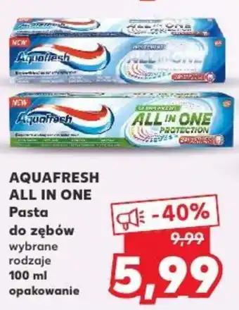 Kaufland Aquafresh All in One Pasta do zębów 100 ml opakowanie oferta