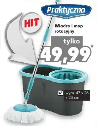 Kaufland Wiadro i mop rotacyjny wym. 47 x 26 x 23 cm oferta