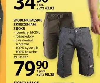 Selgros Spodenki męskie z kieszonkami z boku oferta