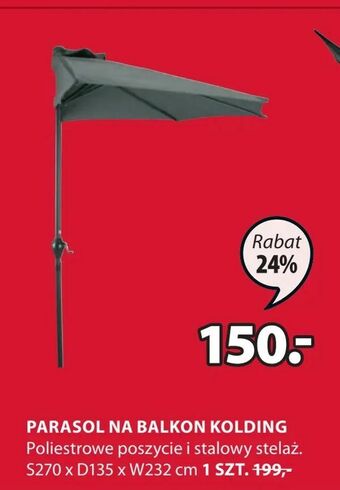 Parasol na balkon kolding