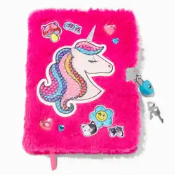 Y2k unicorn pink lock diary