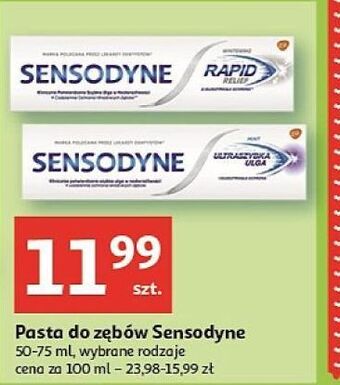 Auchan Pasta do wrażliwych zębów sensodyne rapid oferta