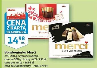 Auchan Bombonierka czerwona storck merci oferta