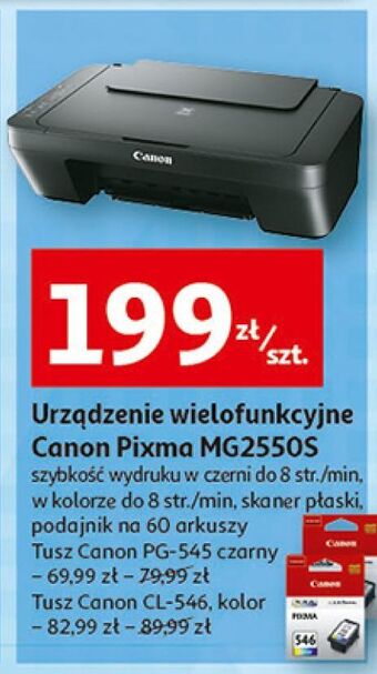Auchan Drukarka atramentowa pixma mg2550s canon oferta