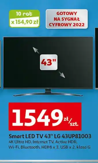 Auchan Telewizor 43" 43up81003lr lg oferta